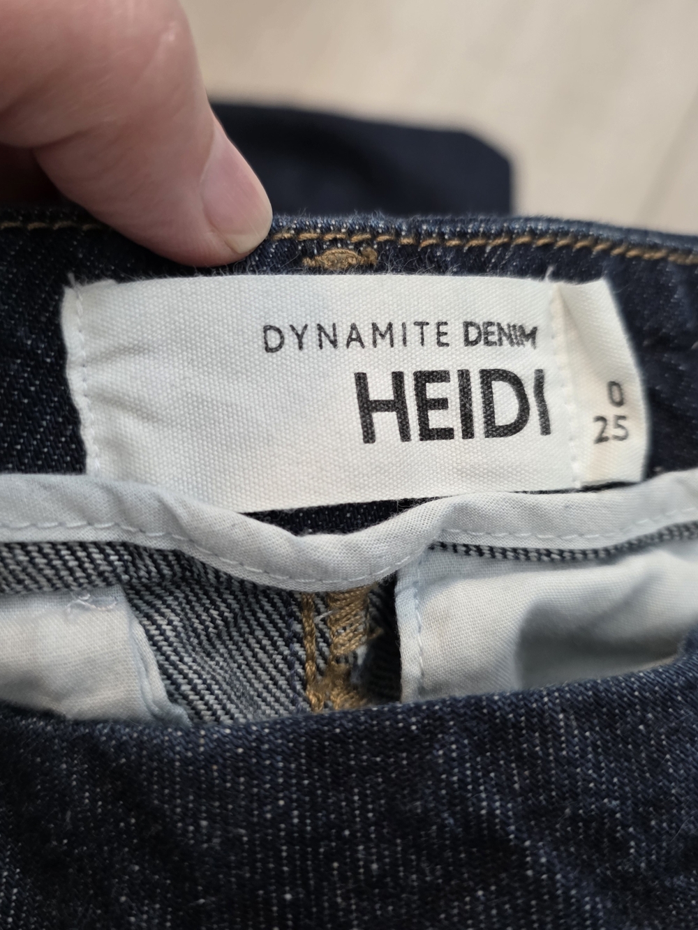 Dynamite Denim Heidi Cropped Wide Leg Jeans Dark Wash Size 25 - Picture 5 of 13